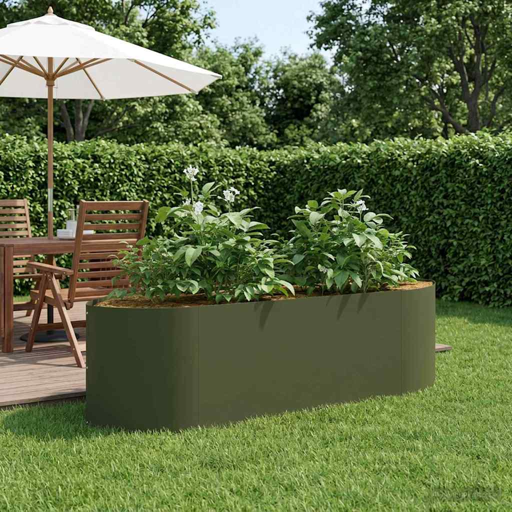 vidaXL Verhoogd Tuinbed Zwart 140 x 40 x 40 cm Staal