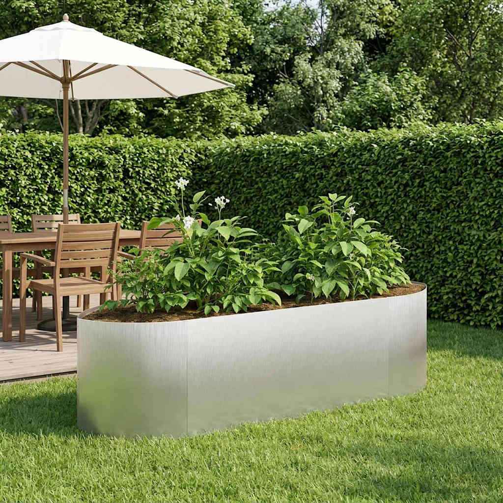 vidaXL Verhoogd Tuinbed Zwart 140 x 40 x 40 cm Staal