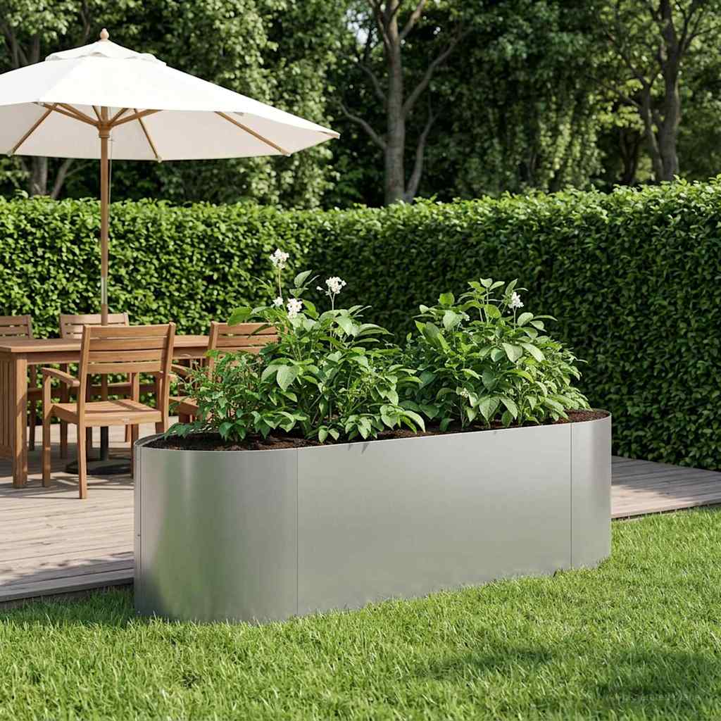 vidaXL Verhoogd Tuinbed Zwart 140 x 40 x 40 cm Staal