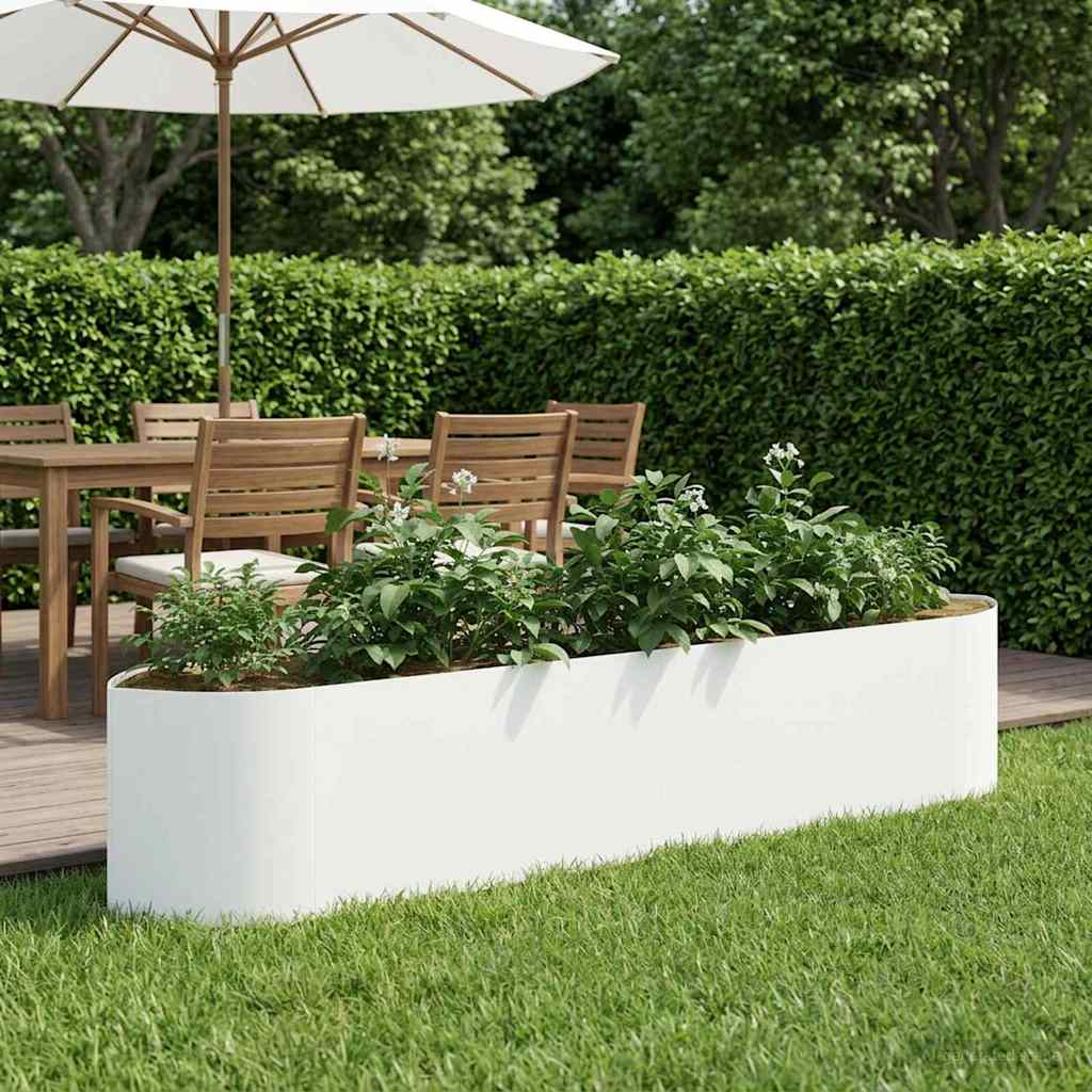 vidaXL Verhoogd Tuinbed Zwart 140 x 40 x 40 cm Staal