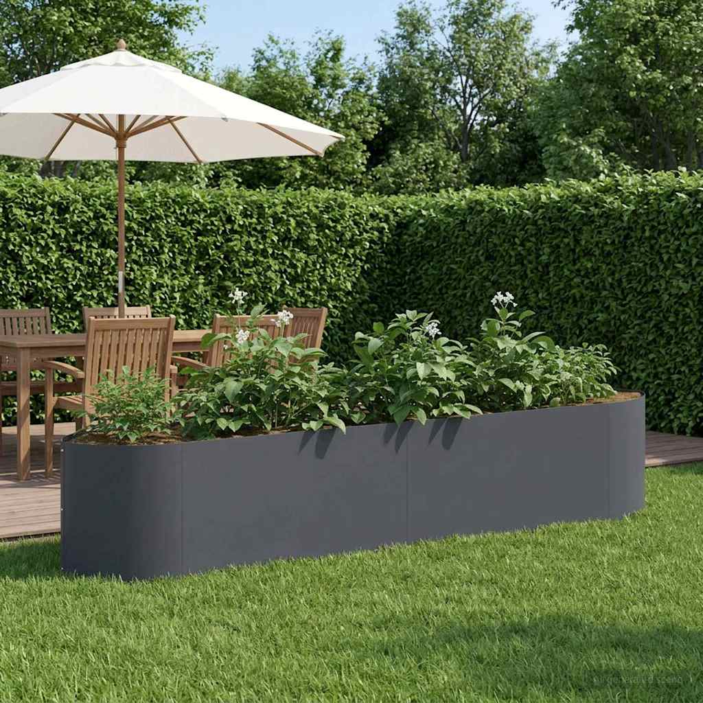 vidaXL Verhoogd Tuinbed Zwart 140 x 40 x 40 cm Staal