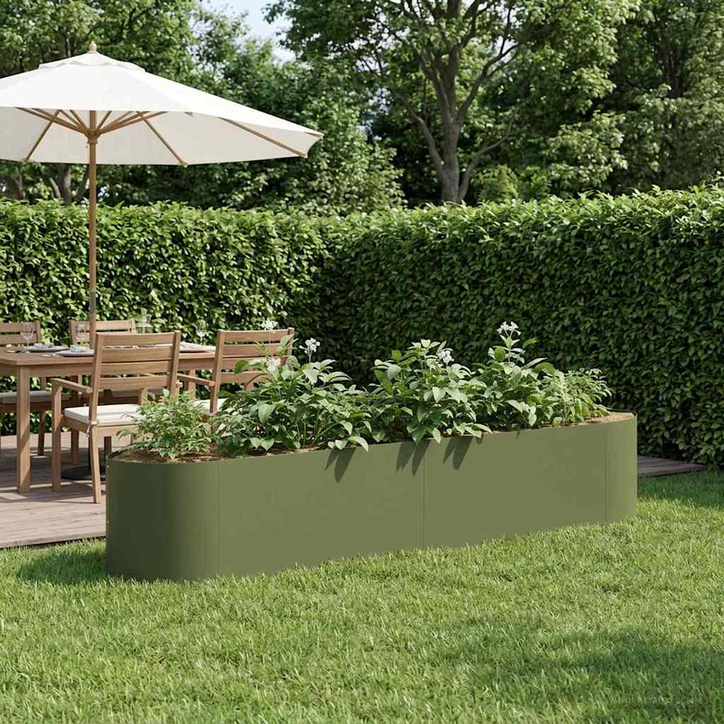 vidaXL Verhoogd Tuinbed Zwart 140 x 40 x 40 cm Staal