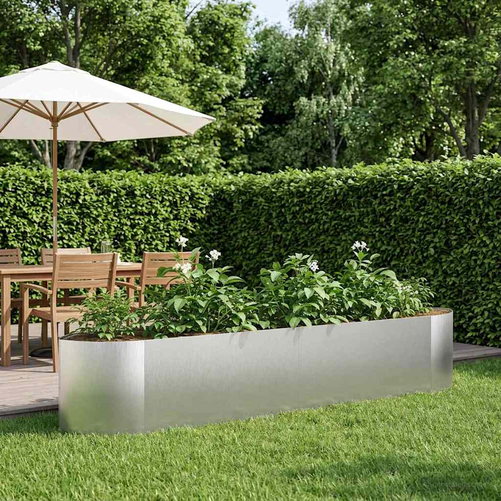 vidaXL Verhoogd Tuinbed Zwart 140 x 40 x 40 cm Staal