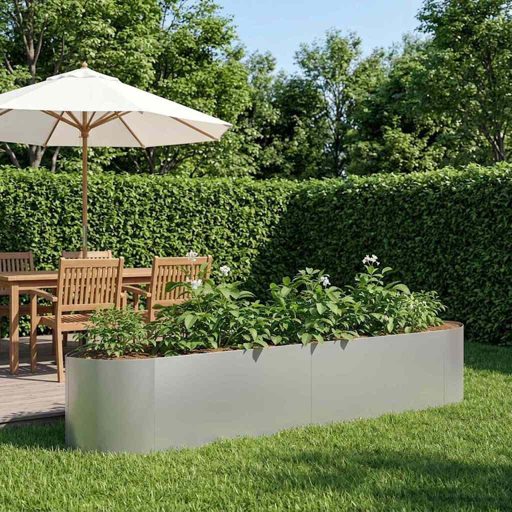 vidaXL Verhoogd Tuinbed Zwart 140 x 40 x 40 cm Staal