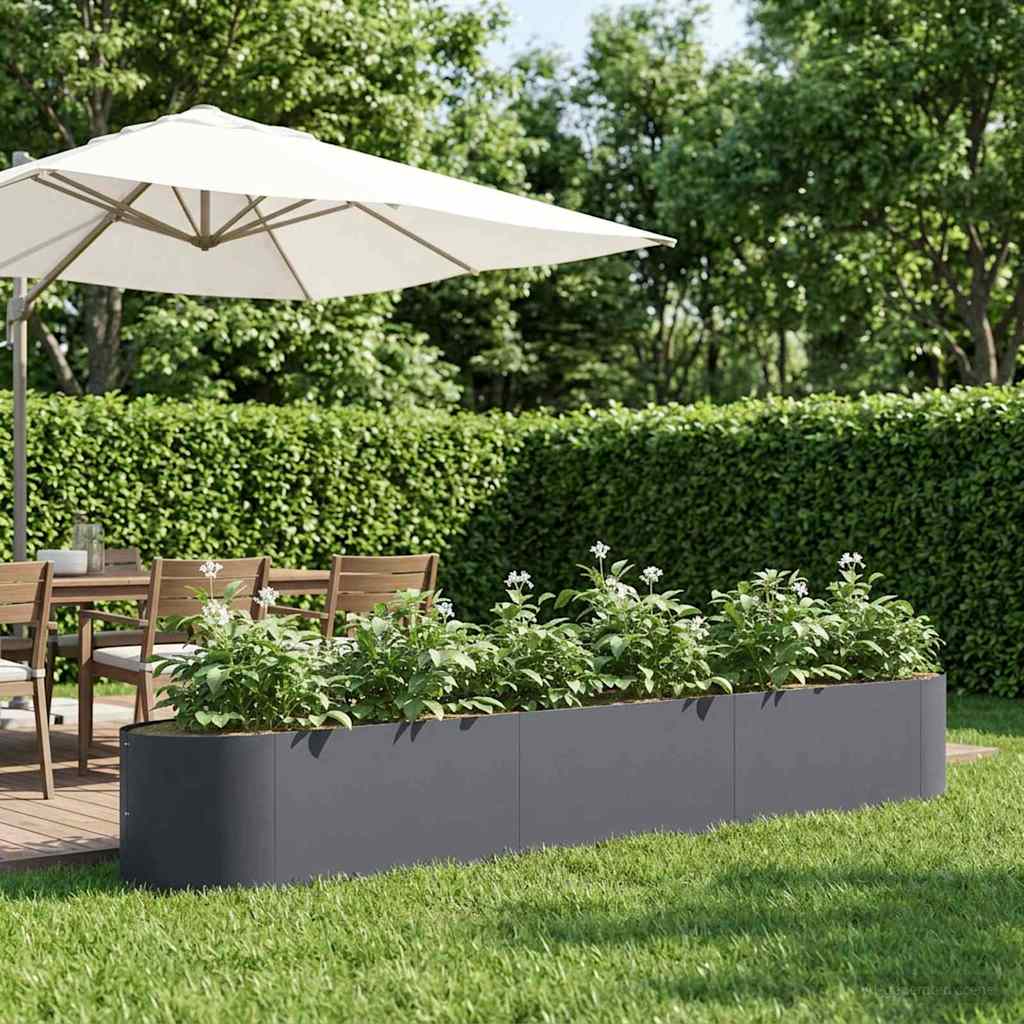 vidaXL Verhoogd Tuinbed Zwart 140 x 40 x 40 cm Staal