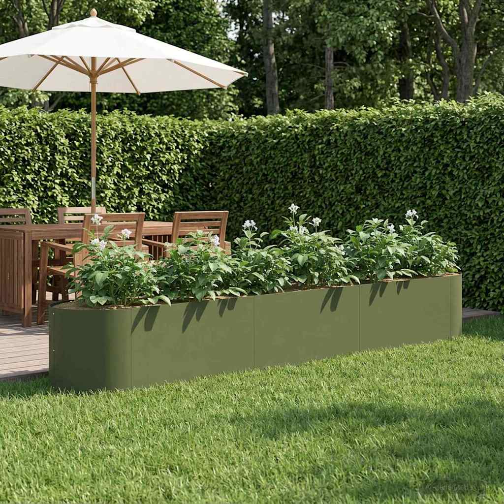 vidaXL Verhoogd Tuinbed Zwart 140 x 40 x 40 cm Staal