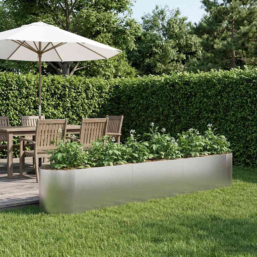 vidaXL Verhoogd Tuinbed Zwart 140 x 40 x 40 cm Staal