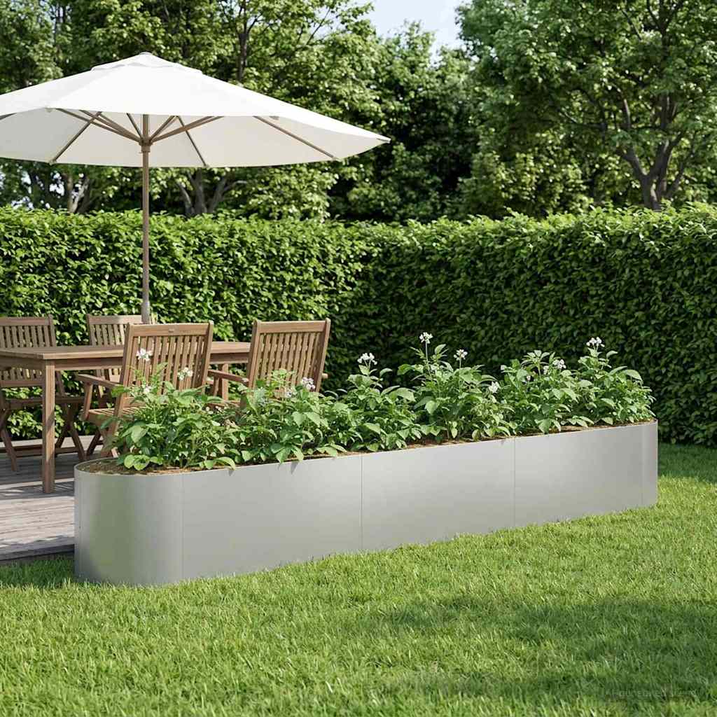 vidaXL Verhoogd Tuinbed Zwart 140 x 40 x 40 cm Staal
