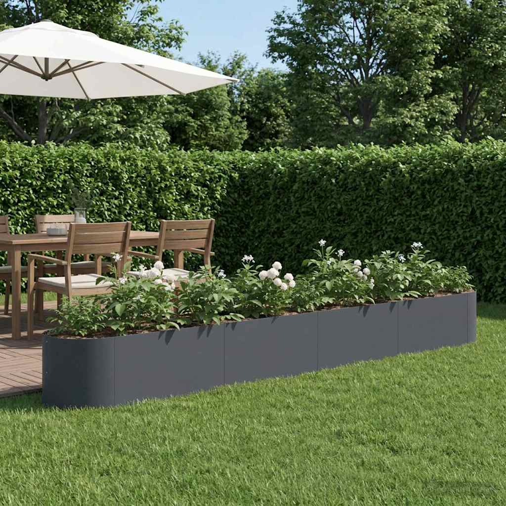 vidaXL Verhoogd Tuinbed Zwart 140 x 40 x 40 cm Staal