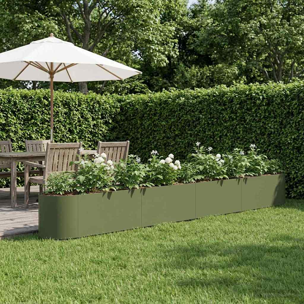 vidaXL Verhoogd Tuinbed Zwart 140 x 40 x 40 cm Staal