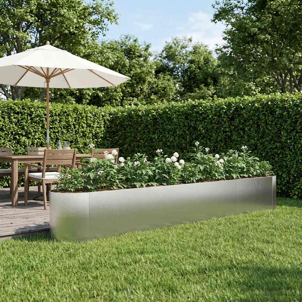 vidaXL Verhoogd Tuinbed Zwart 140 x 40 x 40 cm Staal