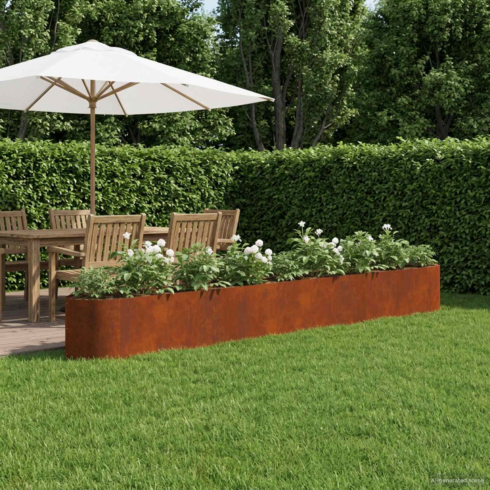 vidaXL Verhoogd Tuinbed Zwart 140 x 40 x 40 cm Staal