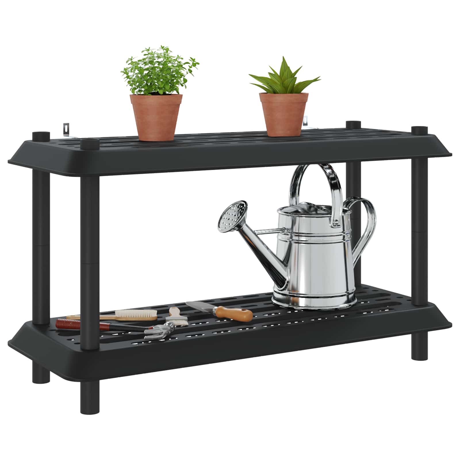 vidaXL Plankenunit 2-laags 100 x 40 x 55,5 cm PP Antracietkleurig