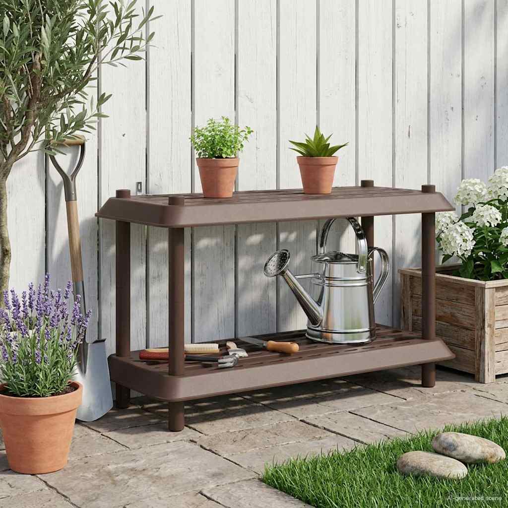 vidaXL Plankenunit 2-laags 100 x 40 x 55,5 cm PP Antracietkleurig