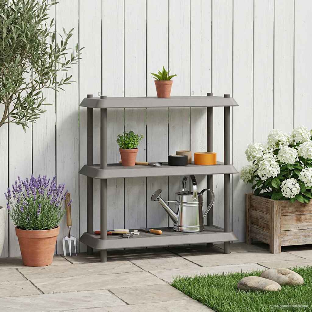 vidaXL Plankenunit 2-laags 100 x 40 x 55,5 cm PP Antracietkleurig