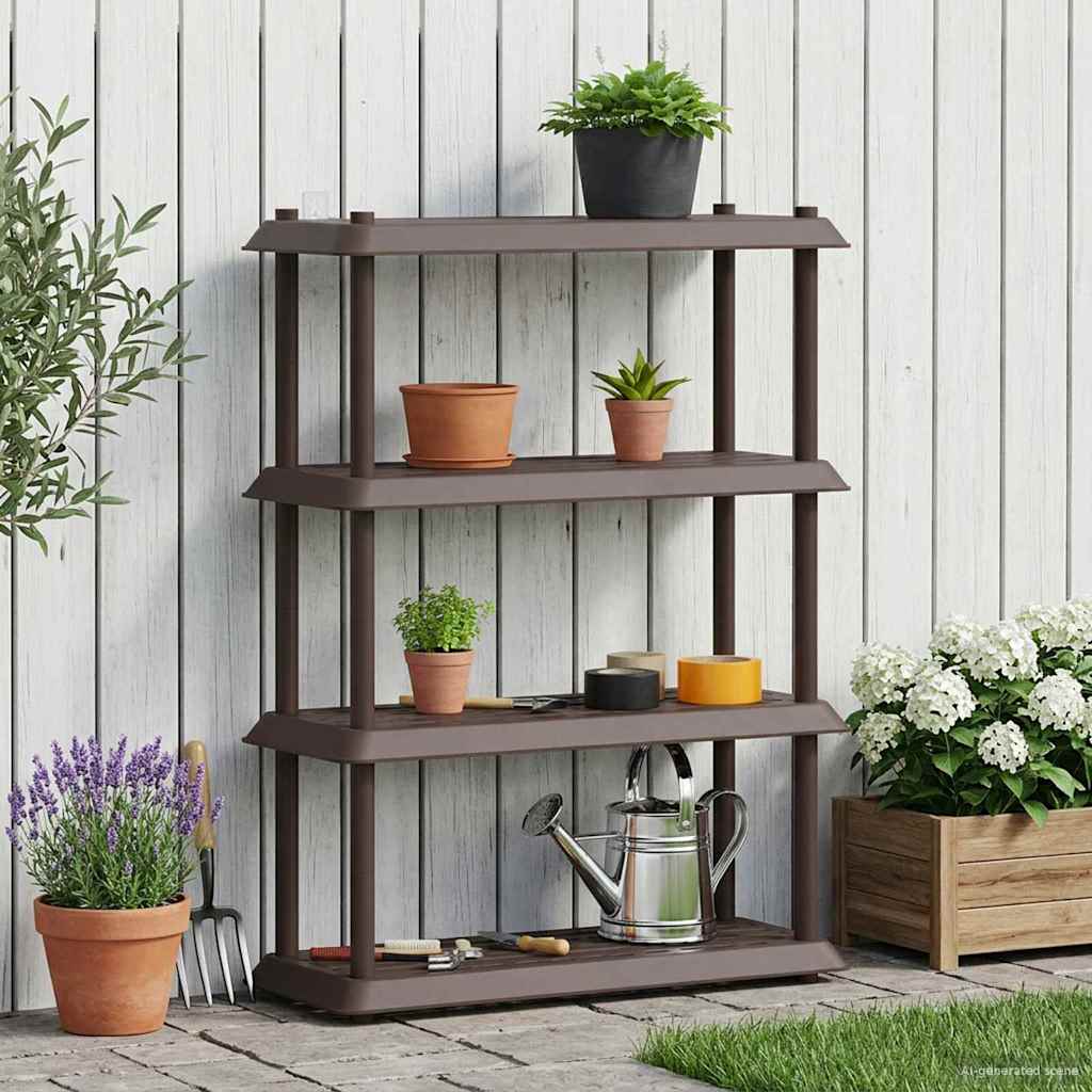 vidaXL Plankenunit 2-laags 100 x 40 x 55,5 cm PP Antracietkleurig
