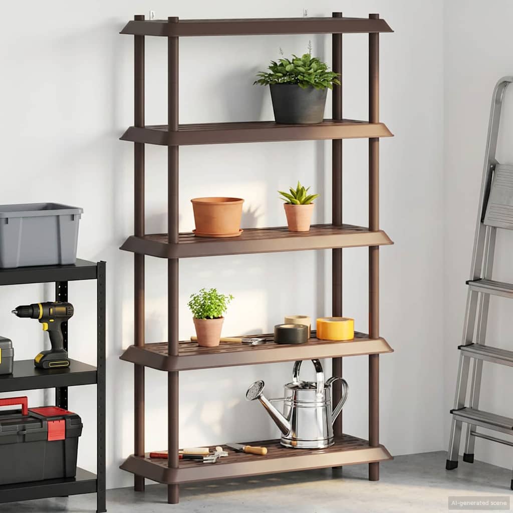 vidaXL Plankenunit 2-laags 100 x 40 x 55,5 cm PP Antracietkleurig