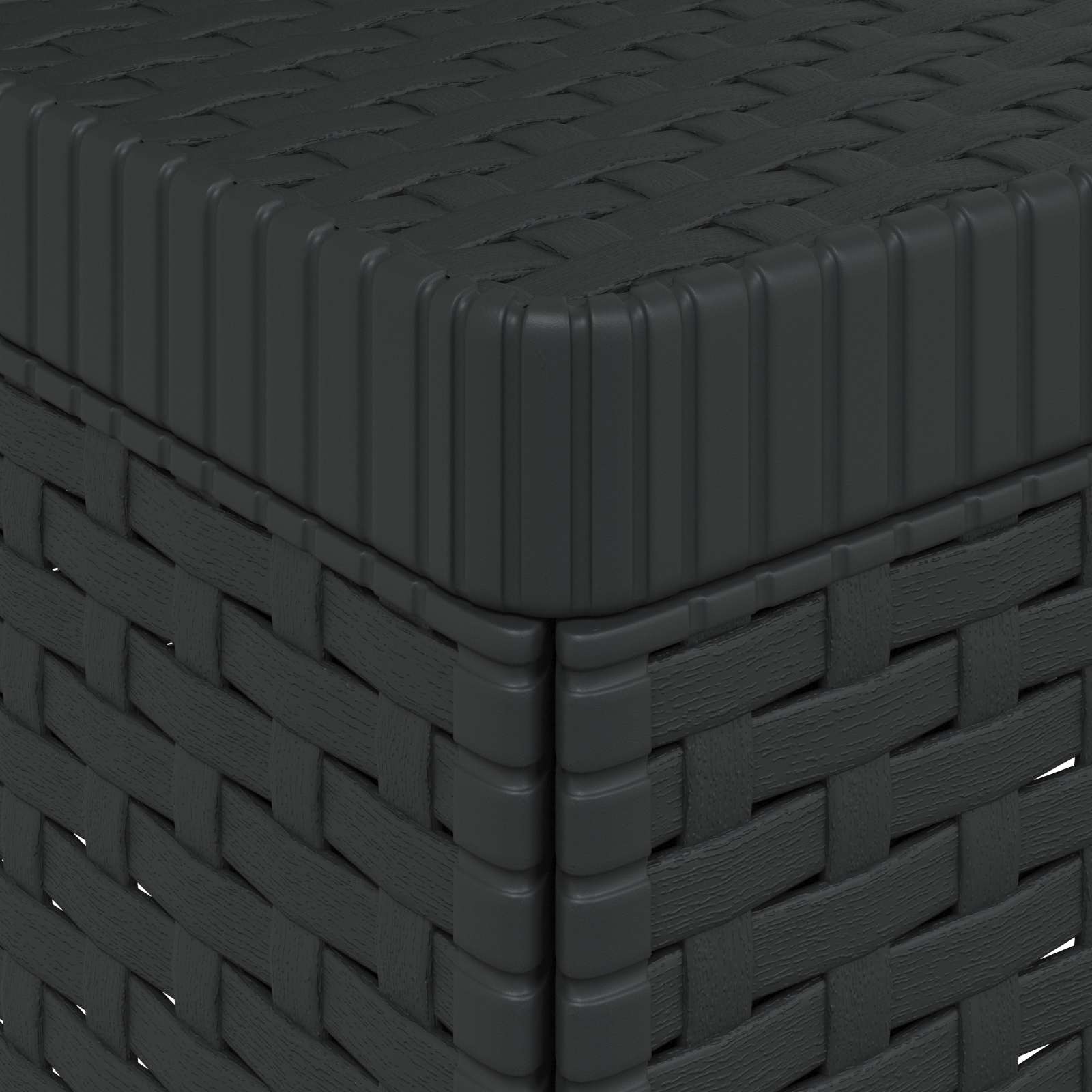 vidaXL Eénpersoons Tuinbank Rattan Look PP Antraciet