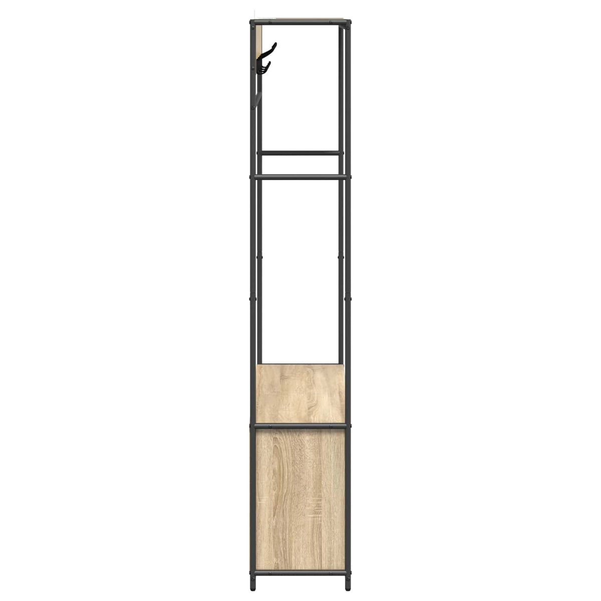 vidaXL Kapstok met schoenenbank Zwart eiken 100 x 32 x 180,5 cm