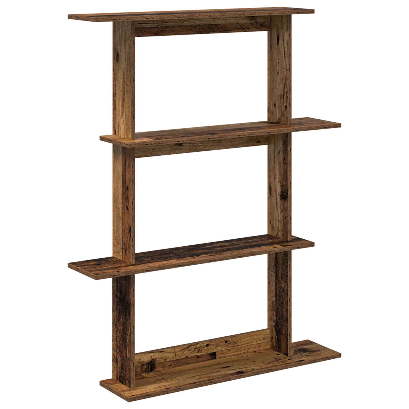 vidaXL Wandplank Wit 102 x 20 x 130 cm Bewerkt hout