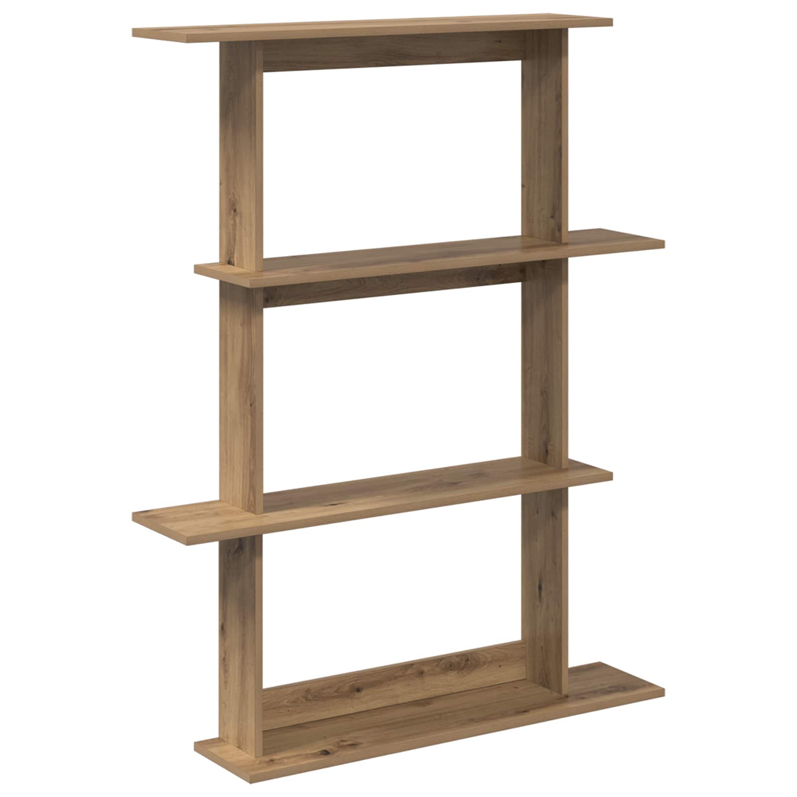 vidaXL Wandplank Wit 102 x 20 x 130 cm Bewerkt hout