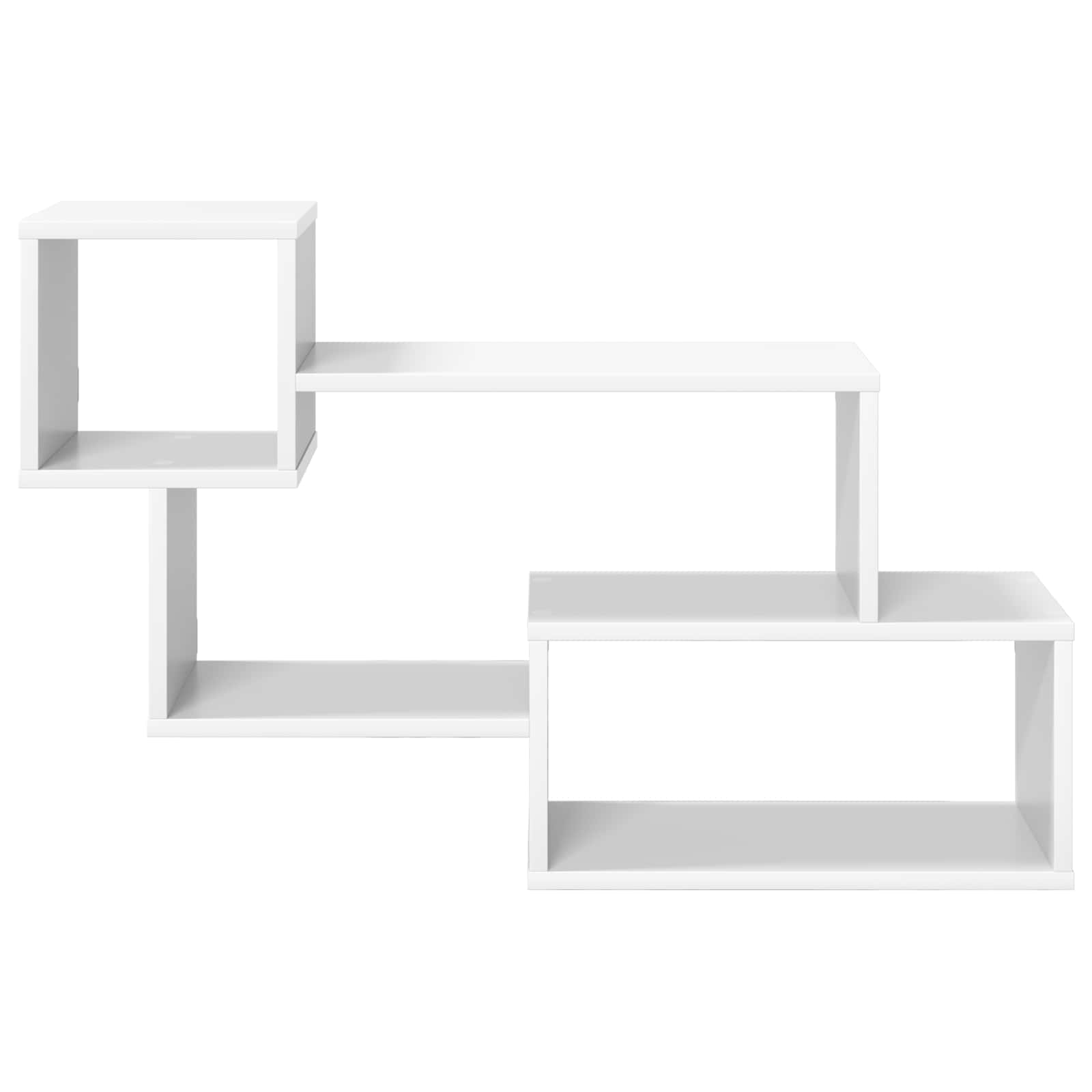 vidaXL Drijvende plank Muurmontage Wit 87 x 20 x 55 cm Bewerkt hout