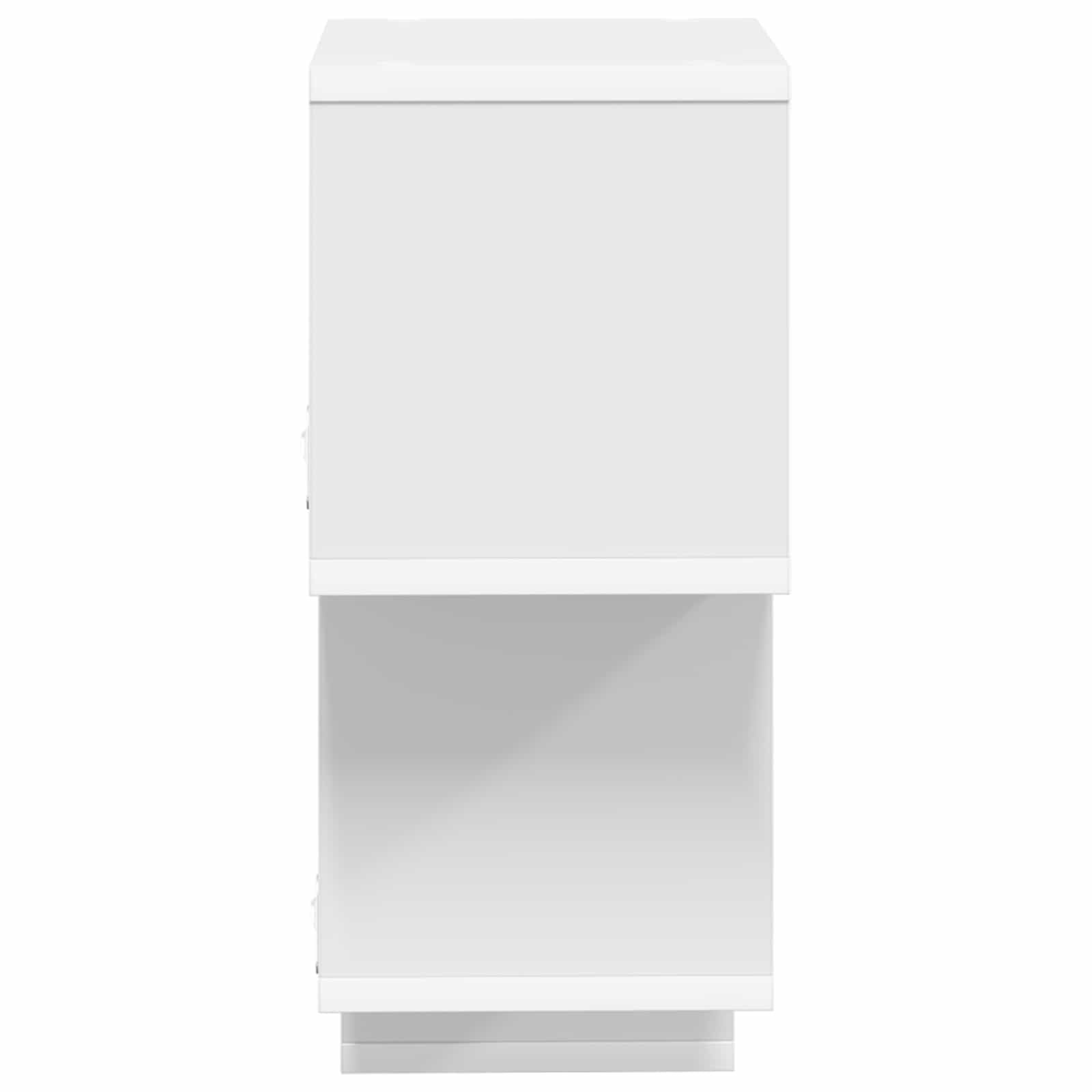 vidaXL Drijvende plank Muurmontage Wit 87 x 20 x 55 cm Bewerkt hout