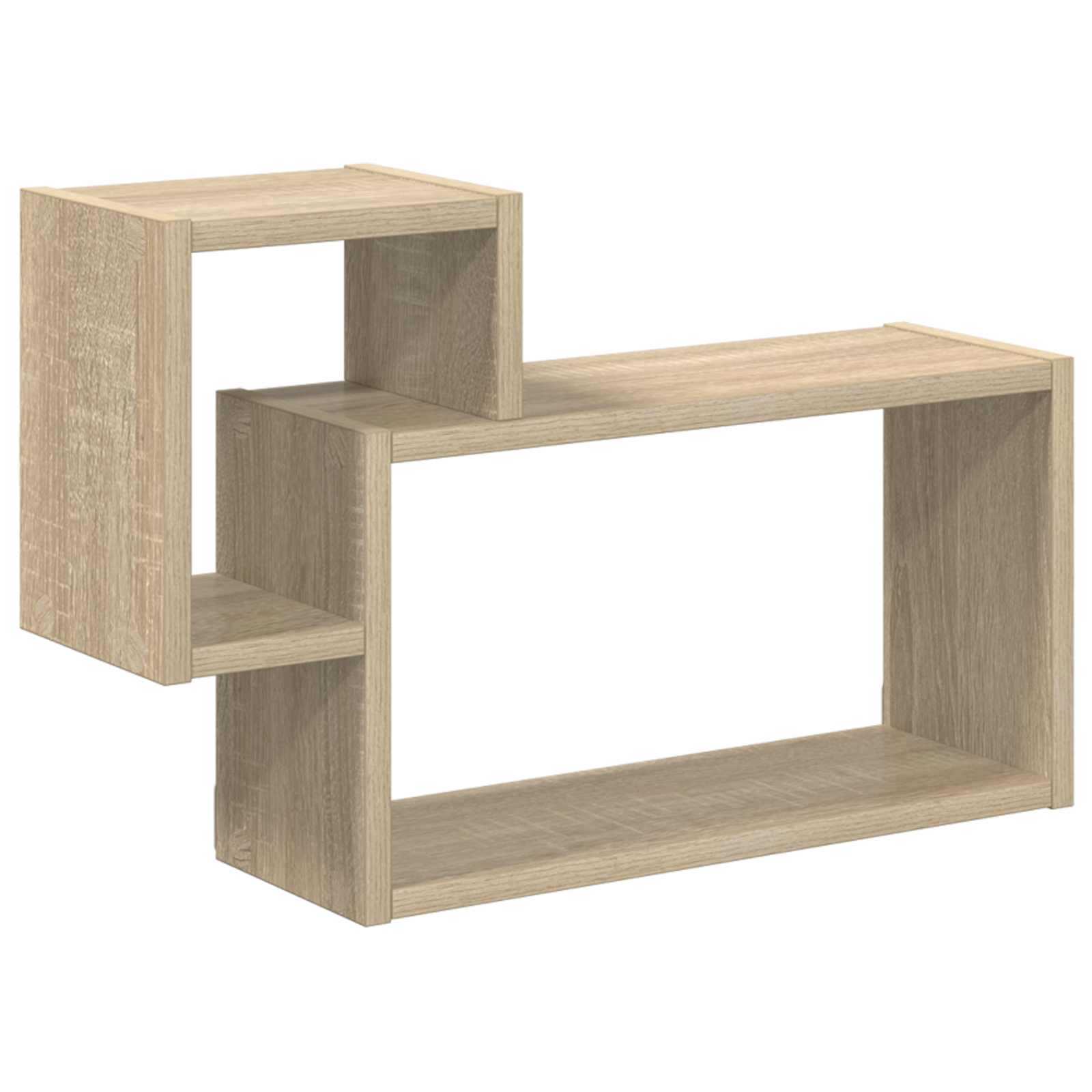 vidaXL Wandplank Muurmontage Wit 55 x 15 x 35 cm Bewerkt hout