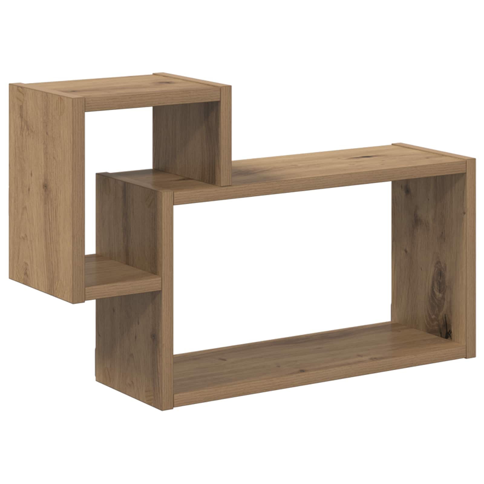 vidaXL Wandplank Muurmontage Wit 55 x 15 x 35 cm Bewerkt hout