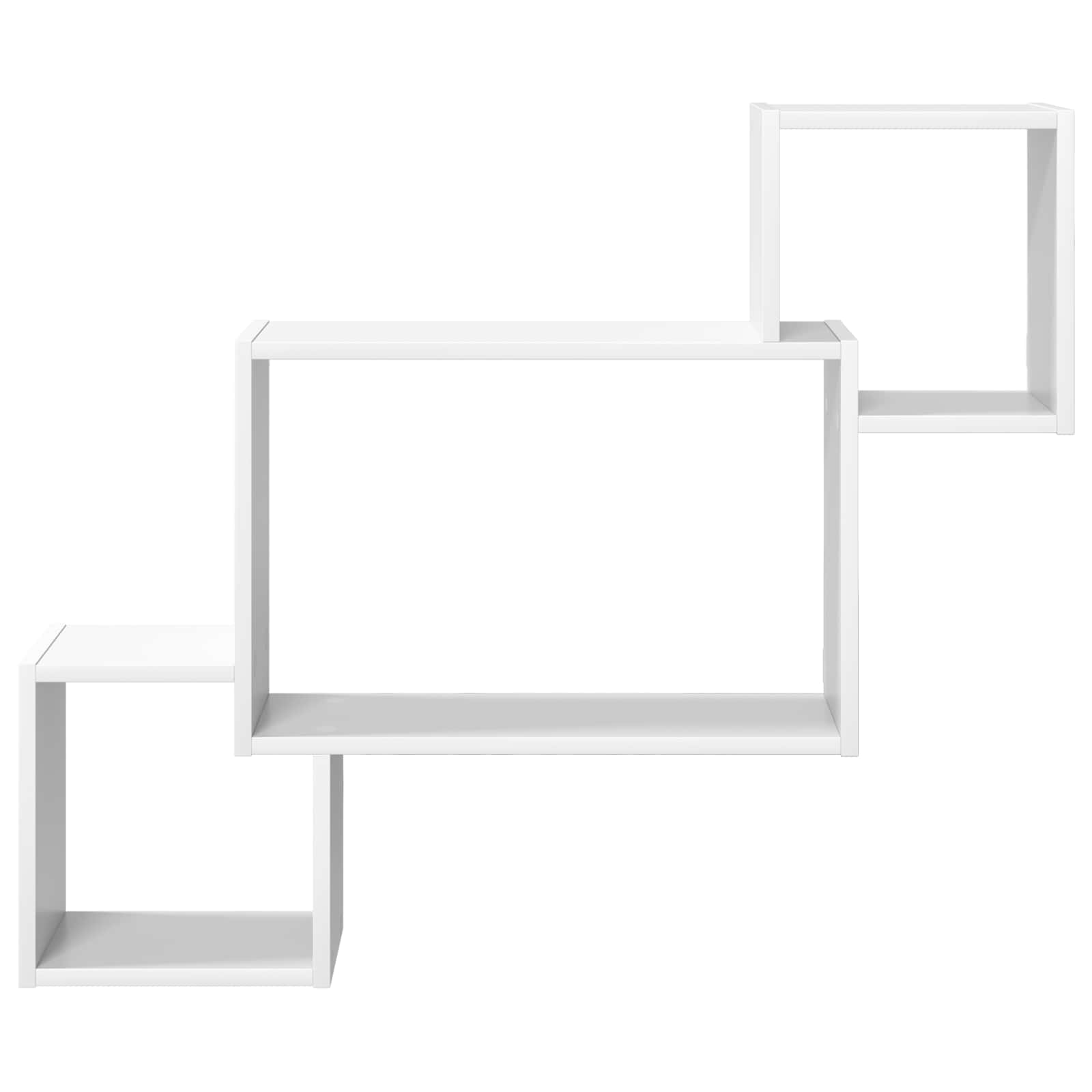 vidaXL Wandplank Muurmontage Wit 91,5 x 15 x 76 cm Bewerkt hout