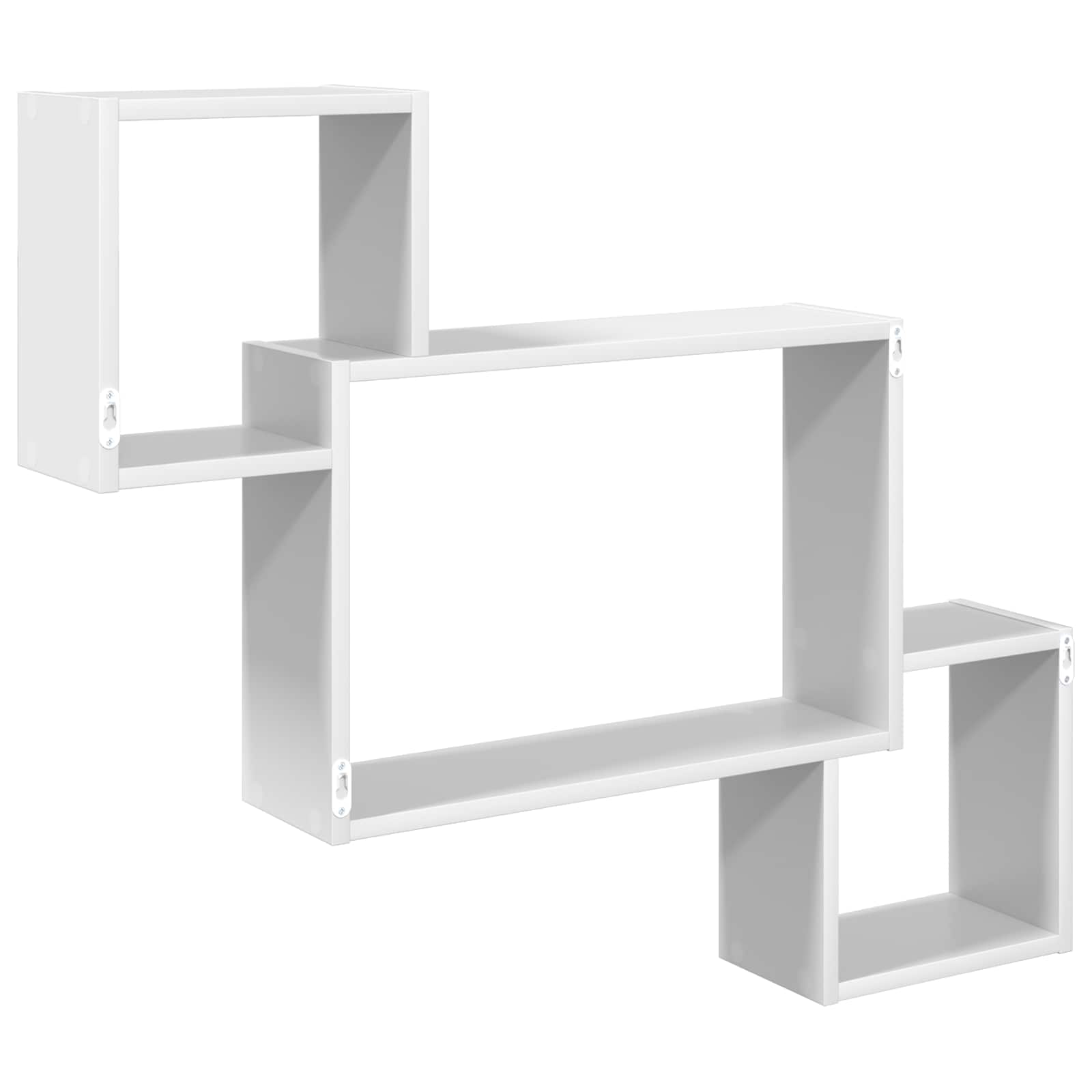 vidaXL Wandplank Muurmontage Wit 91,5 x 15 x 76 cm Bewerkt hout