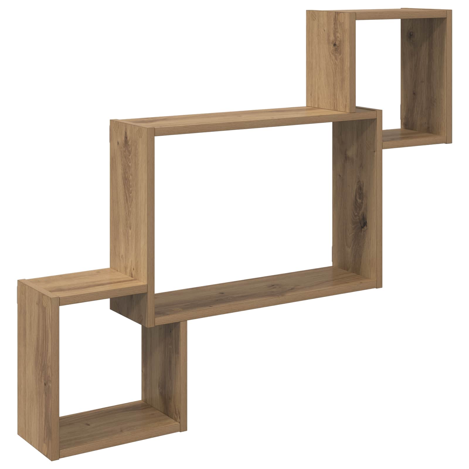 vidaXL Wandplank Muurmontage Wit 91,5 x 15 x 76 cm Bewerkt hout