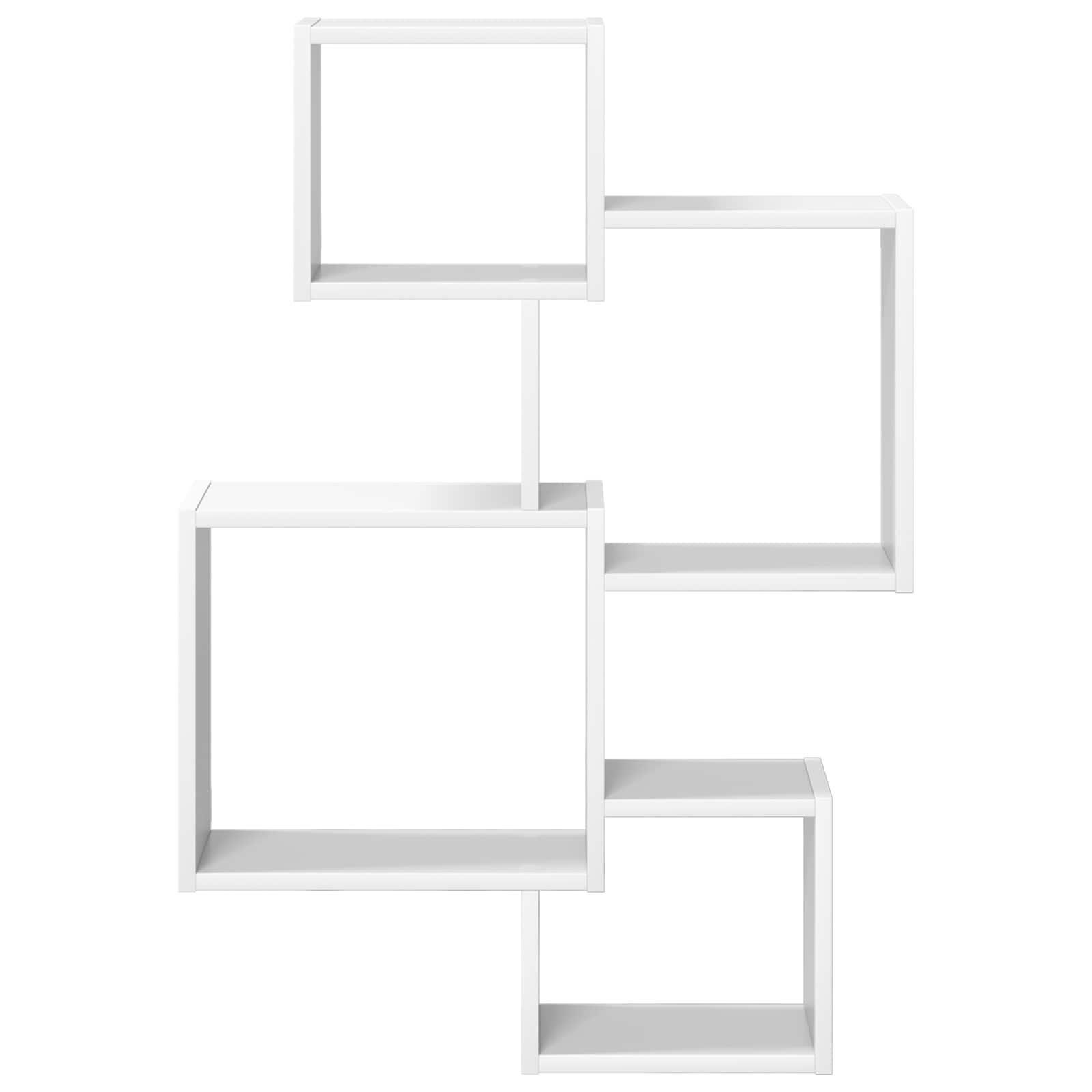 vidaXL Wand Cube Planken Muurmontage Wit 64 x 13,5 x 91,5 cm