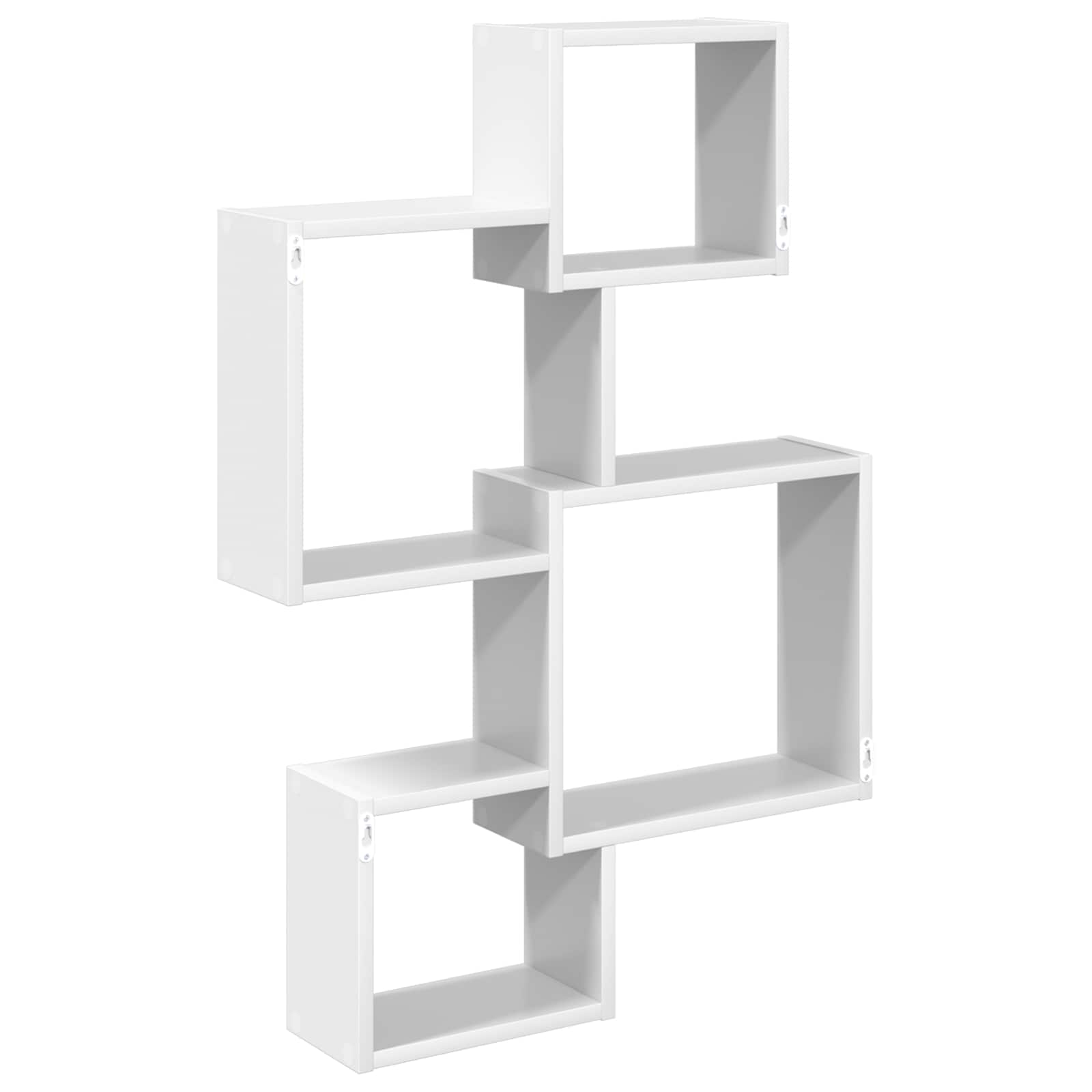 vidaXL Wand Cube Planken Muurmontage Wit 64 x 13,5 x 91,5 cm