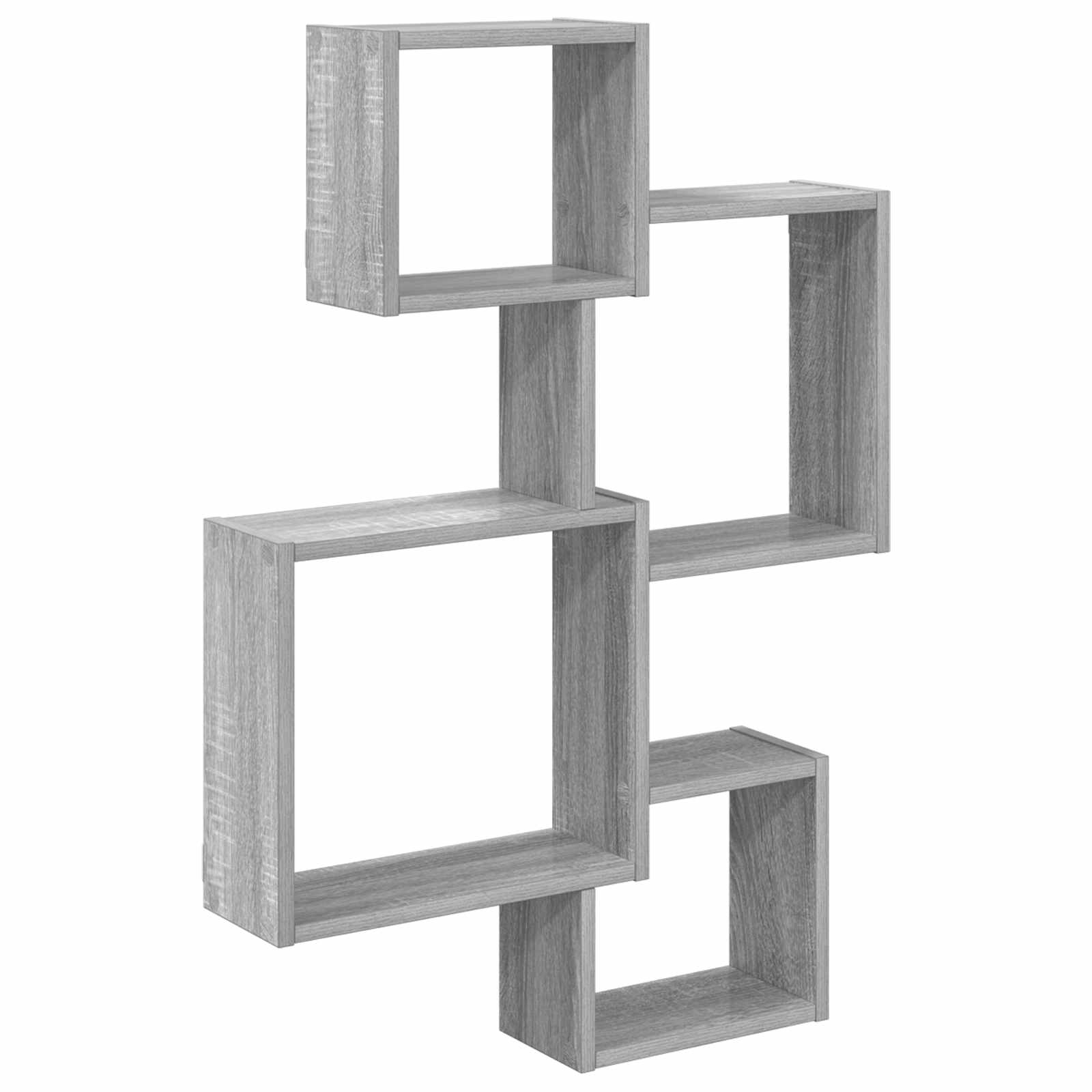vidaXL Wand Cube Planken Muurmontage Wit 64 x 13,5 x 91,5 cm