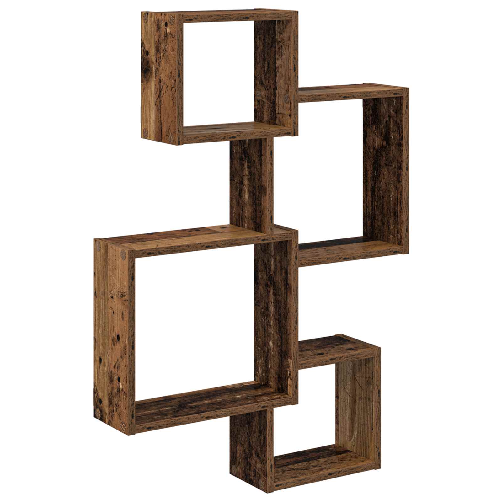 vidaXL Wand Cube Planken Muurmontage Wit 64 x 13,5 x 91,5 cm
