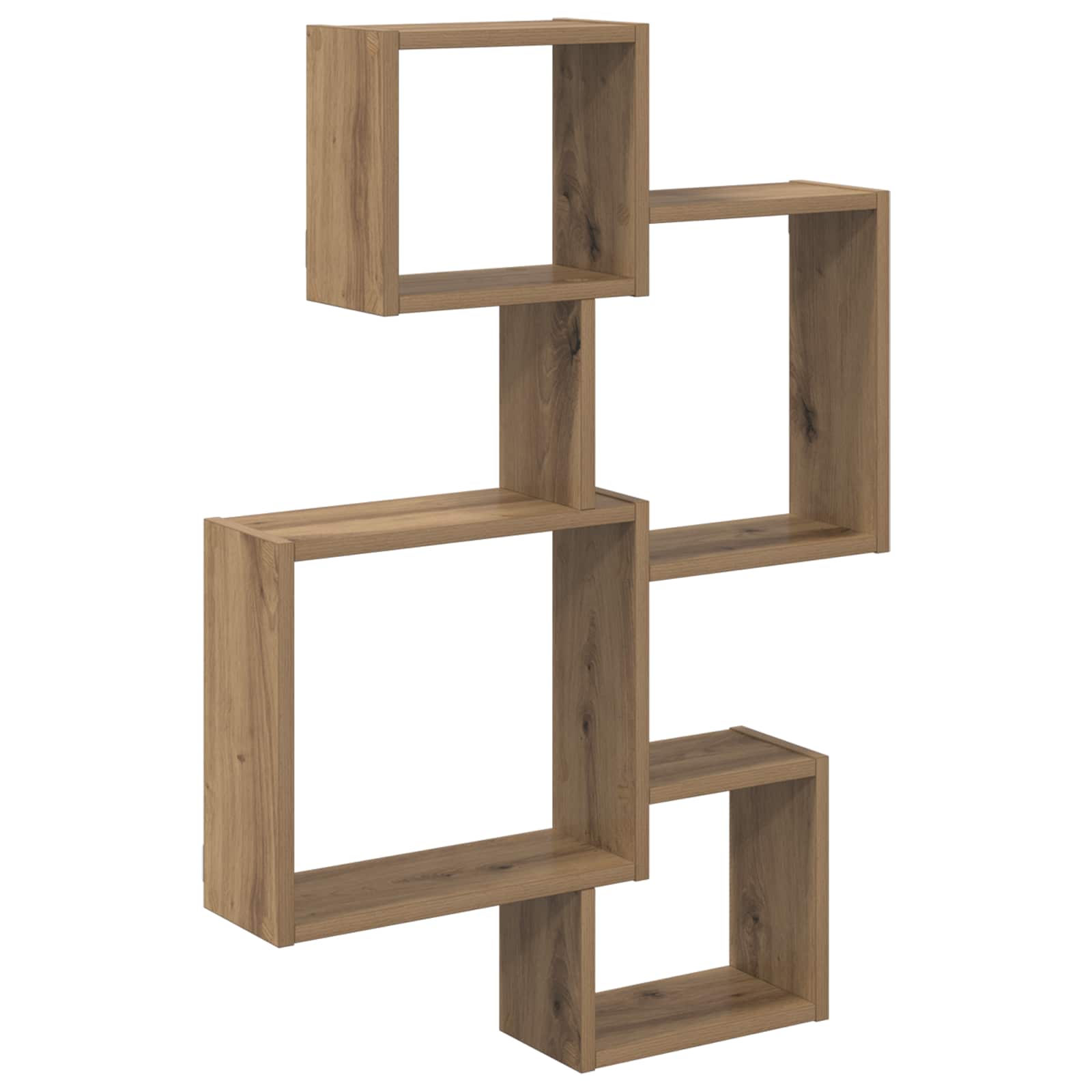 vidaXL Wand Cube Planken Muurmontage Wit 64 x 13,5 x 91,5 cm