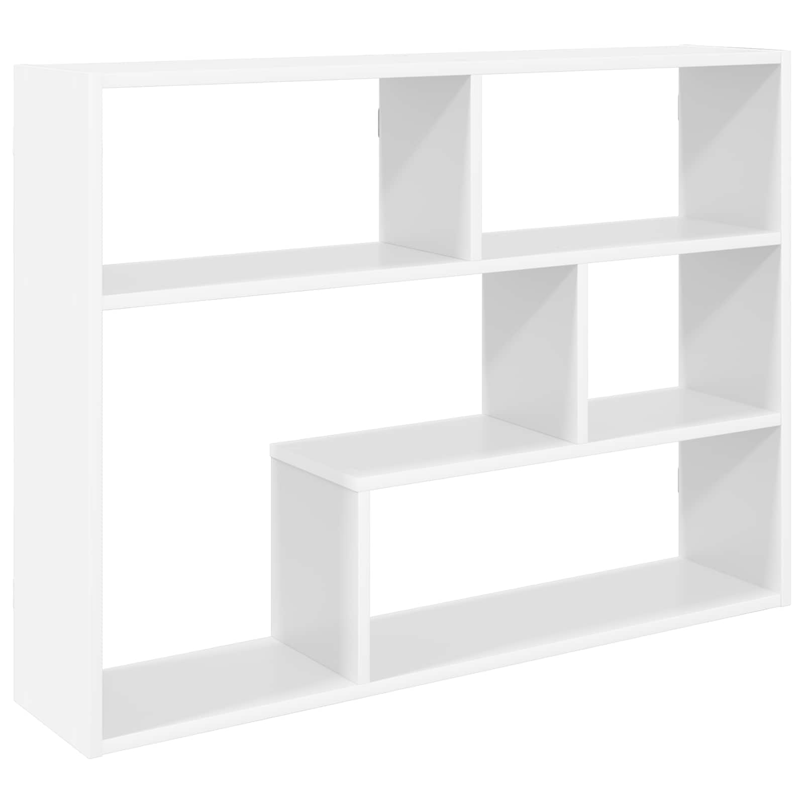 vidaXL Wandplank Muurmontage Wit 95 x 20 x 69,5 cm Bewerkt hout