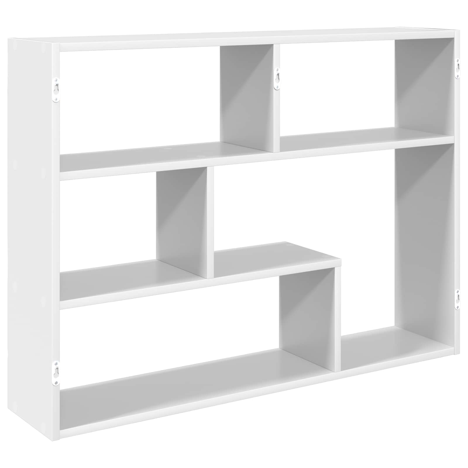 vidaXL Wandplank Muurmontage Wit 95 x 20 x 69,5 cm Bewerkt hout