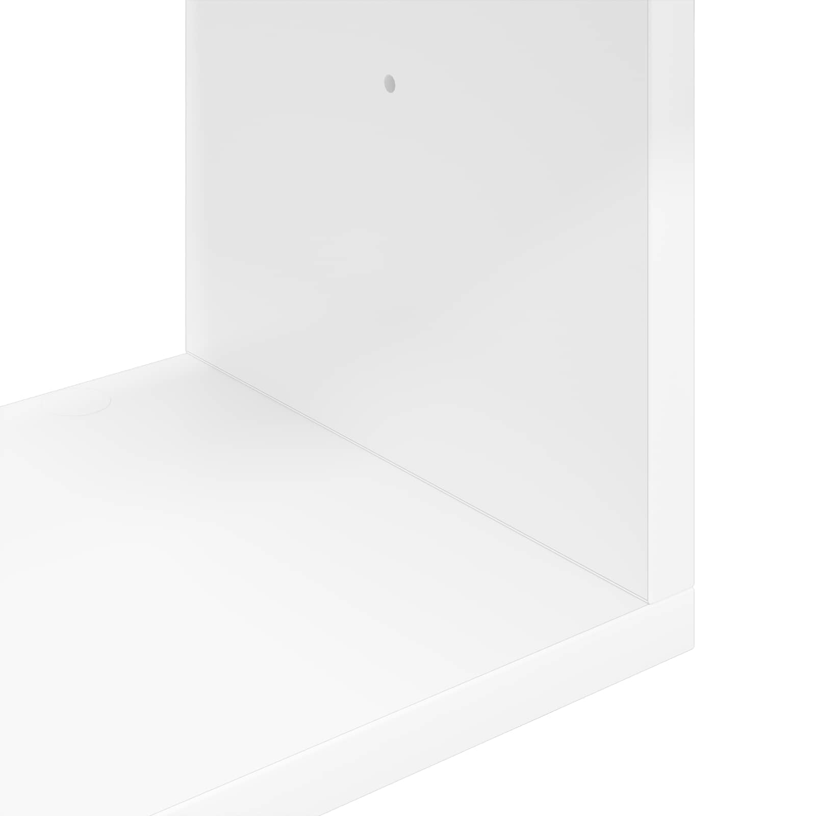 vidaXL Wandplank Wit 70 x 20 x 100 cm Bewerkt hout