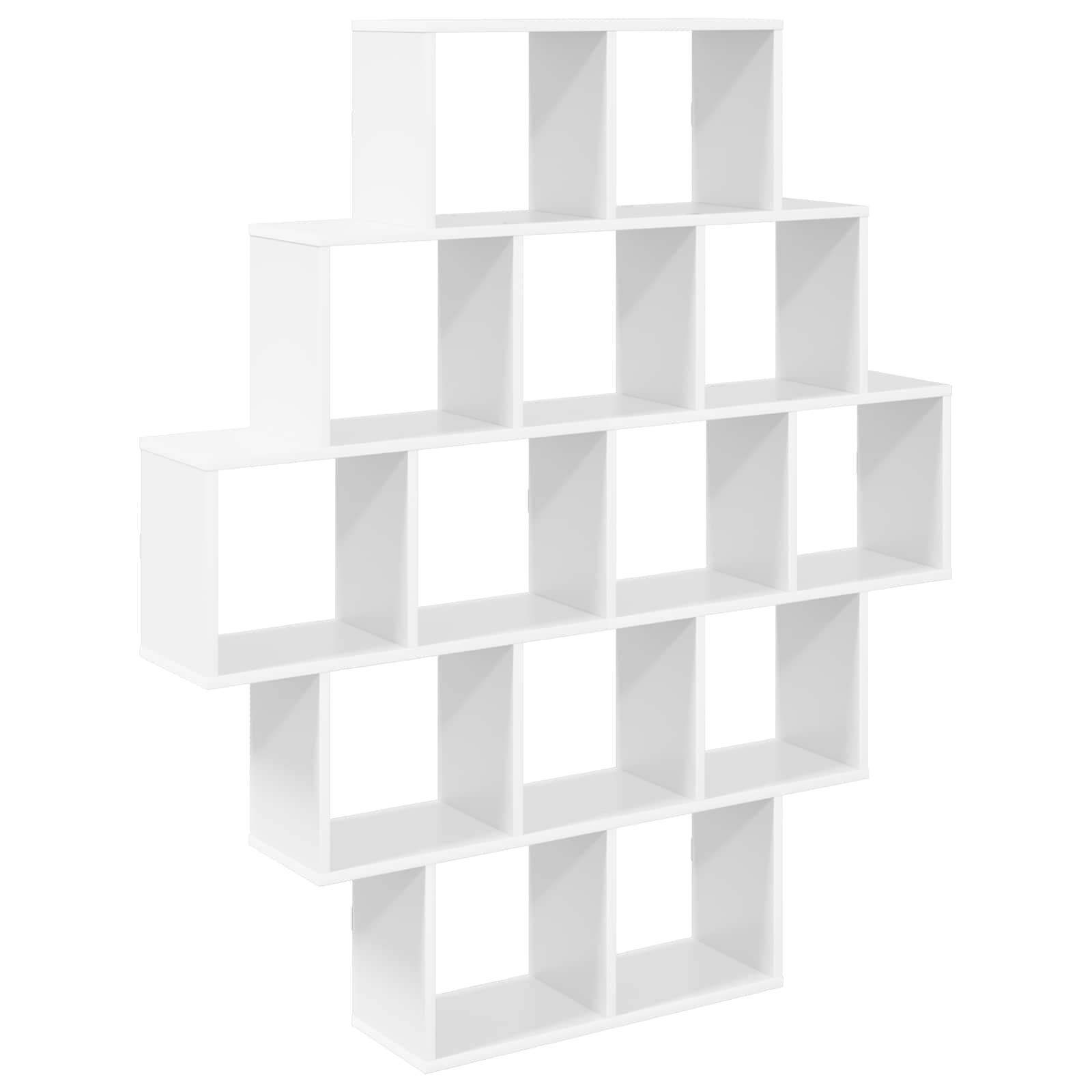 vidaXL Wandplank Wit 120 x 20 x 136 cm Bewerkt hout