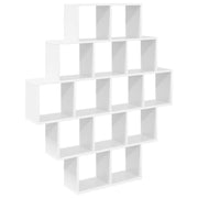 vidaXL Wandplank Wit 120 x 20 x 136 cm Bewerkt hout
