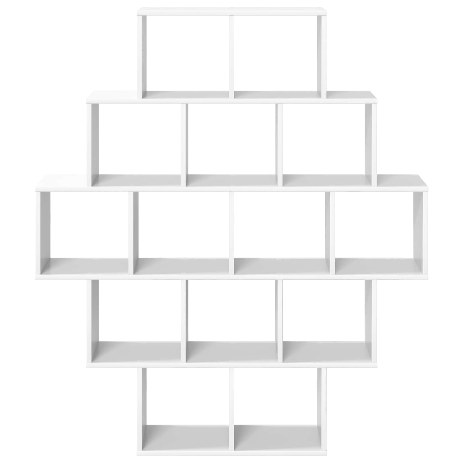vidaXL Wandplank Wit 120 x 20 x 136 cm Bewerkt hout