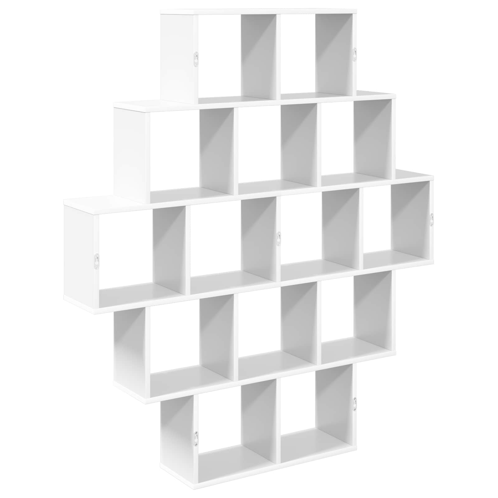 vidaXL Wandplank Wit 120 x 20 x 136 cm Bewerkt hout