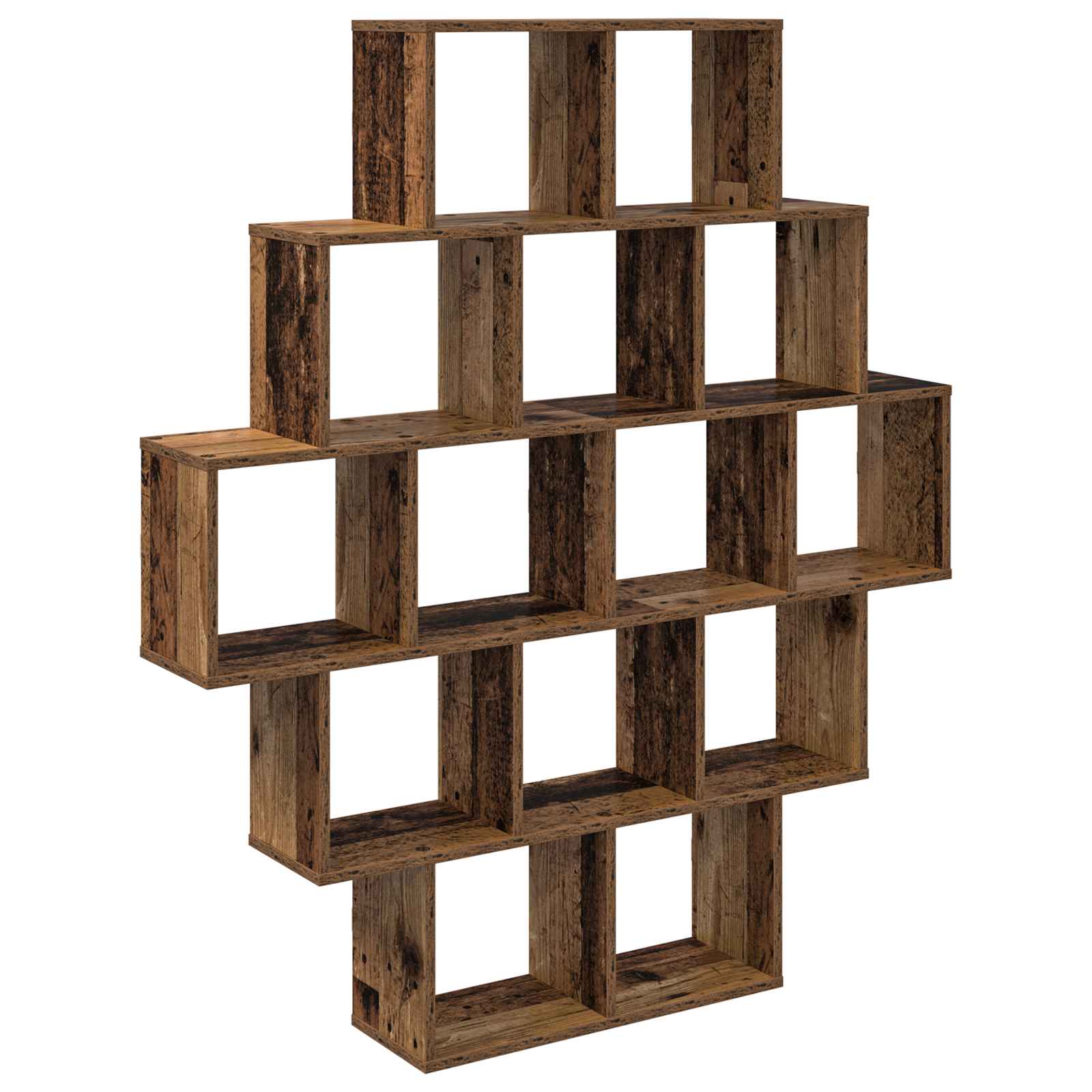 vidaXL Wandplank Wit 120 x 20 x 136 cm Bewerkt hout