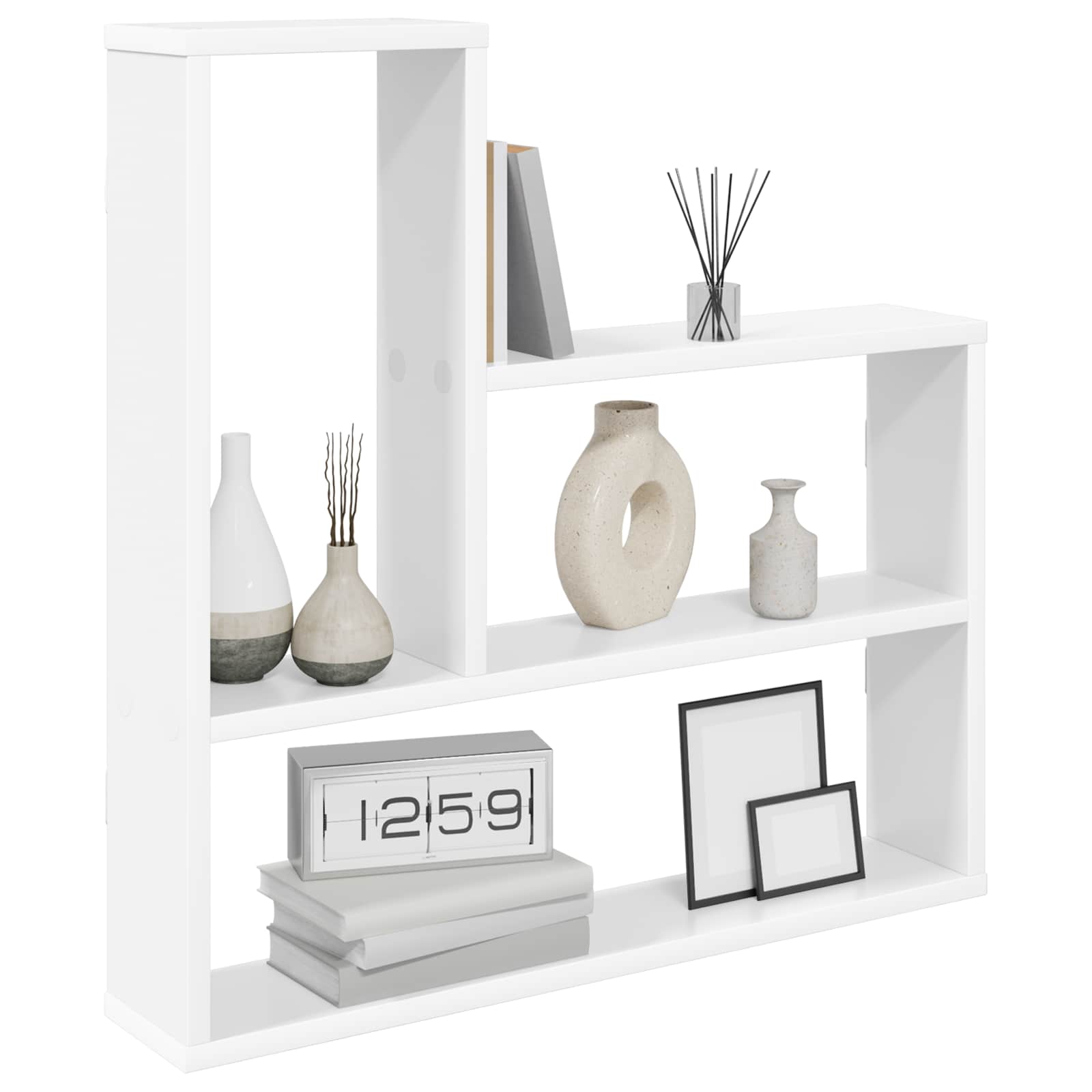 vidaXL Wandplank Wit 60 x 11 x 60 cm Bewerkt hout