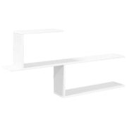 vidaXL Wandplank Wit 122 x 18 x 60 cm Bewerkt hout
