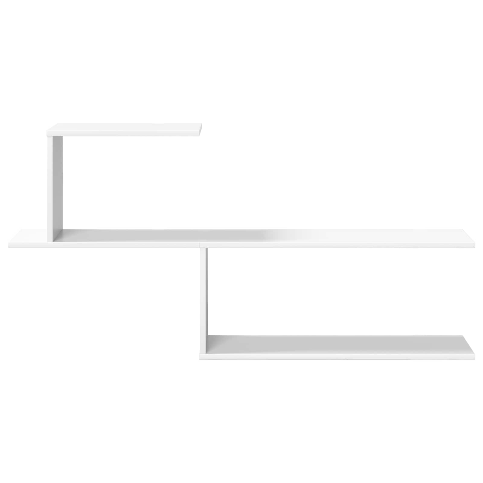 vidaXL Wandplank Wit 122 x 18 x 60 cm Bewerkt hout