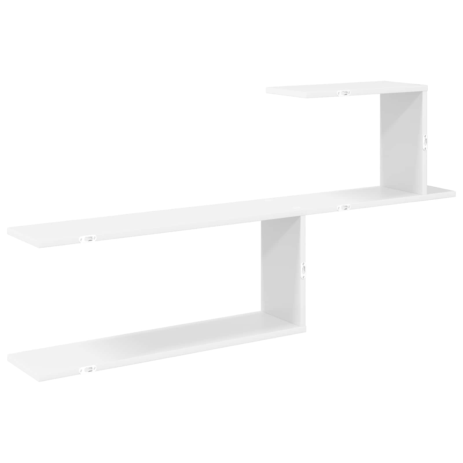 vidaXL Wandplank Wit 122 x 18 x 60 cm Bewerkt hout