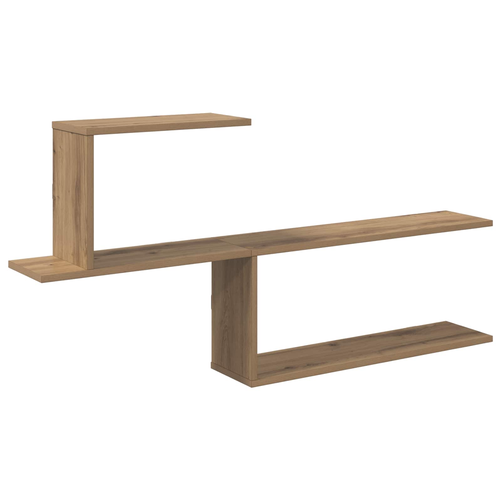 vidaXL Wandplank Wit 122 x 18 x 60 cm Bewerkt hout